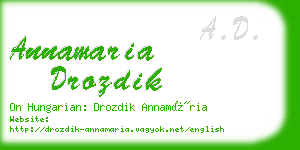 annamaria drozdik business card